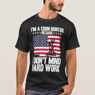 Camiseta Raccoon Hunting Season USA Flag Eu sou Um Caçador