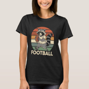 Camiseta raccoon Jogando futebol americano retro vintage ra