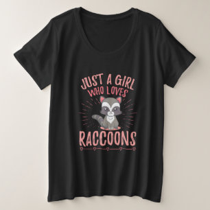 Camiseta Raccoon Lover Apenas Uma Menina Que Ama Raccoon