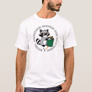 Camiseta Raccoon: mergulhador de lixo profissional desde se