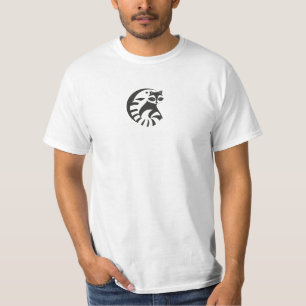 Camiseta Raccoon Minimalista - Anima Preta e Branc