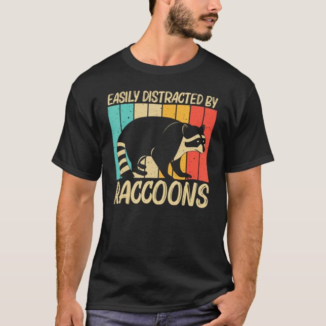 Camiseta Raccoon Para Homens Raccoon (Frente)