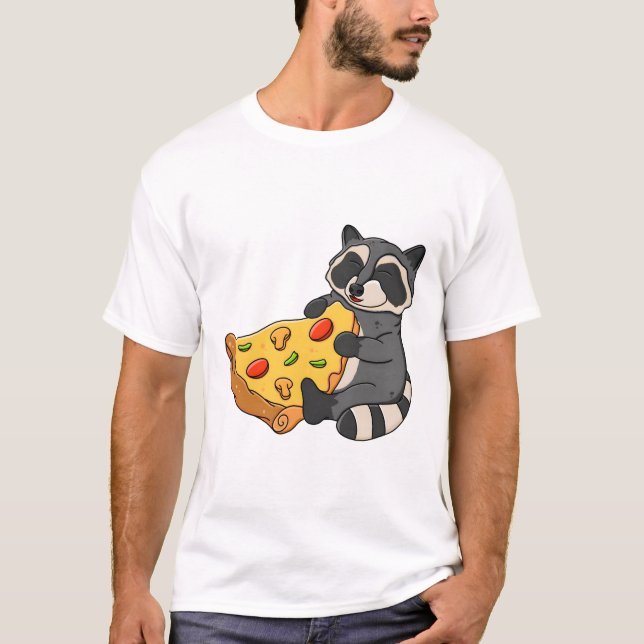 Camiseta Raccoon Pizza (Frente)