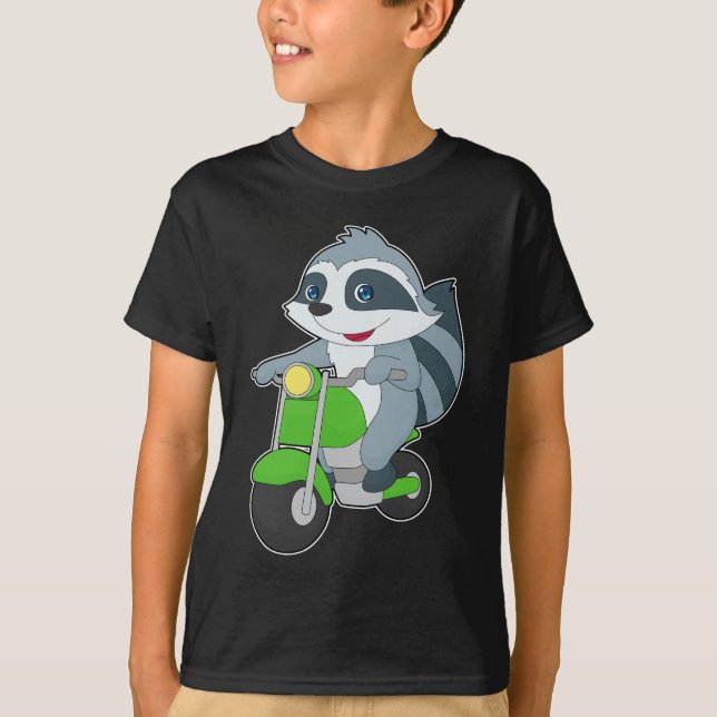 Camiseta Raccoon Scooter (Frente)