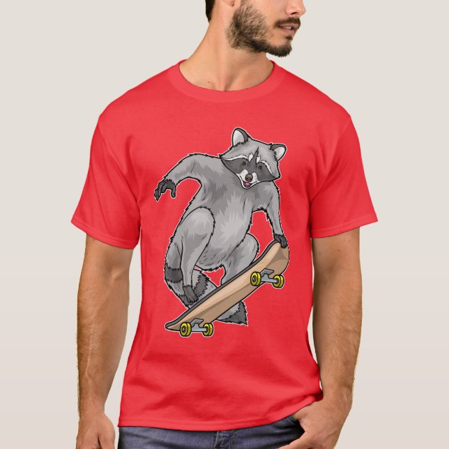 Camiseta Raccoon Skater (Frente)