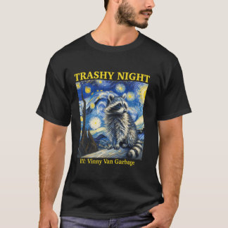 Camiseta Raccoon Starry Night Van Funny Racoon Dons Para Mi