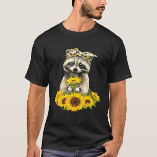 Camiseta Raccoon Sunflower Raccoon