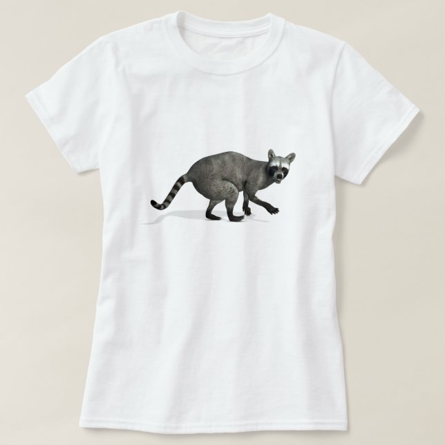 Camiseta Raccoon surpreso (Frente do Design)
