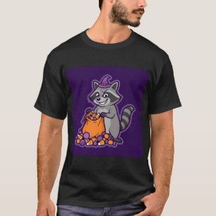 Camiseta Raccoon Trick or Treat Halloween