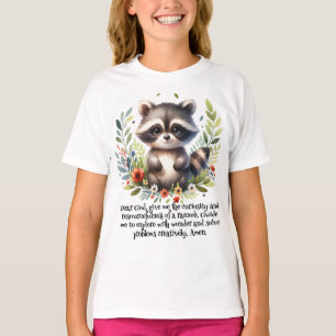 Camiseta Raccoon Woodland Kids Christian Prayer