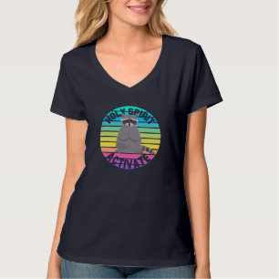 Camiseta RACCOON Yoga HOLY SPIRIT ATIVAÇÃO Yoga Pose Engraç