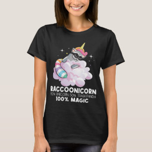 Camiseta Raccoonicorn Unicorn Trash Panda - Funny Raccoon L