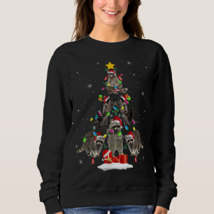 Camiseta Raccoons Christmas Tree Funny Papais noeis Raccoon