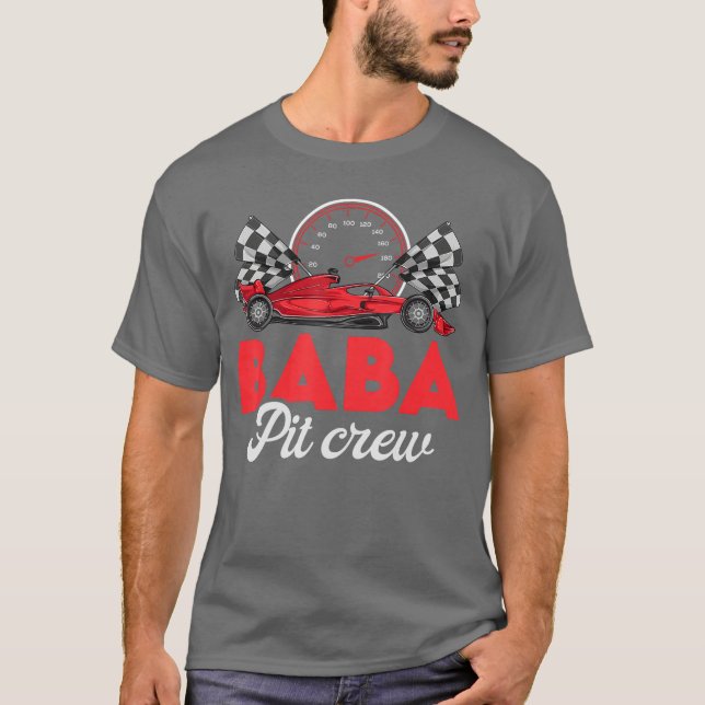 Camiseta Race Baba Of The Birthday Boy Shirt Baba Pit Crew (Frente)