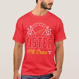 Camiseta Race Birthday Party Matching Family Sister Pit Cre