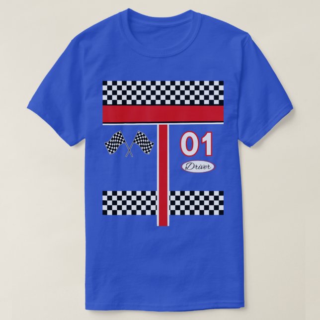 Camiseta Race Car Driver Costume para Halloween (Frente do Design)