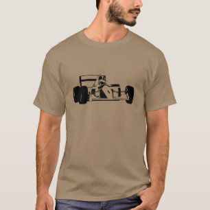 Camiseta Race Car Silhouette preto e branco