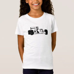 Camiseta Race Car Silhouette preto e branco