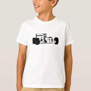 Camiseta Race Car Silhouette preto e branco