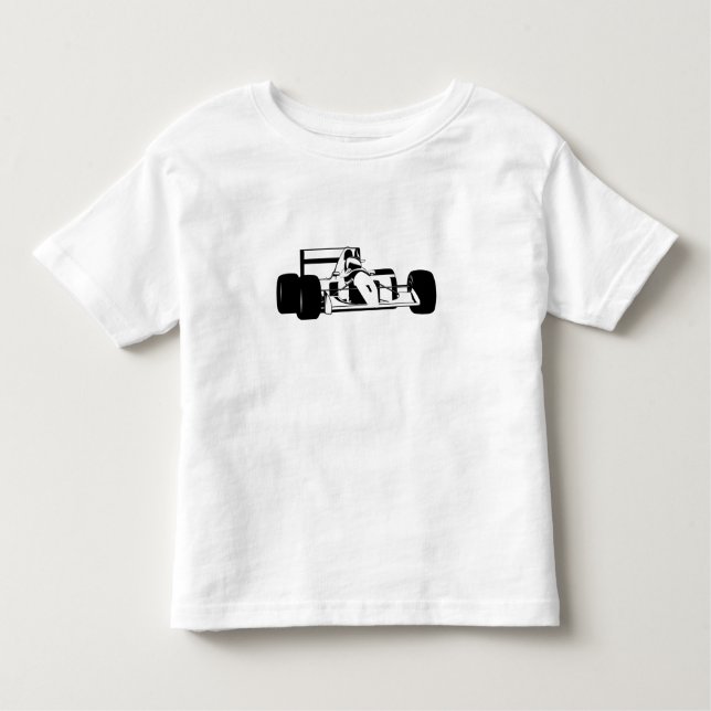 Camiseta Race Car Silhouette preto e branco (Frente)