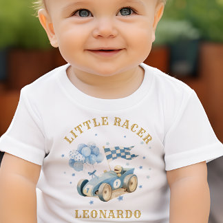 Camiseta Race Car Watercolor Little Racer Boy