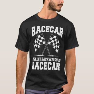 Camiseta Racecar Ortografado Para Trás Pit De Raça Tripulan