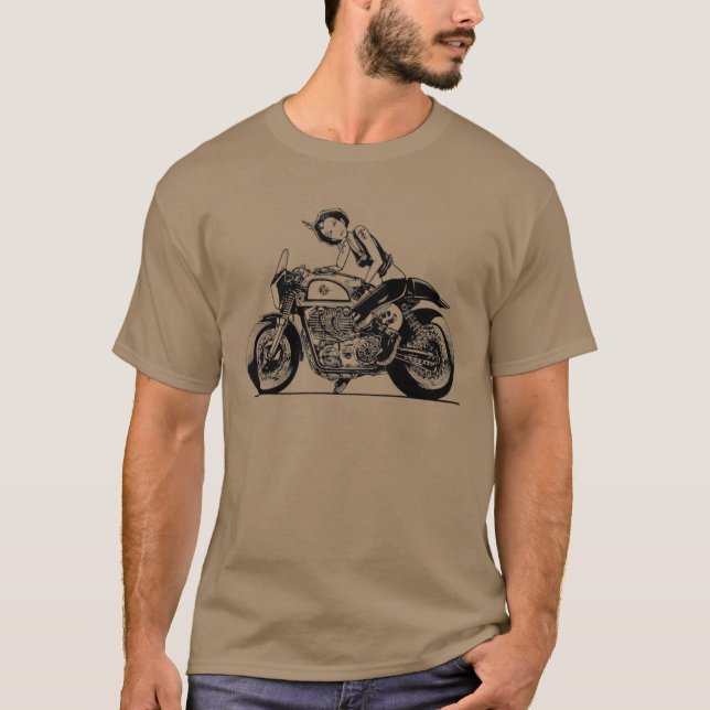 CAMISETA RACER. DO CAFÉ (Frente)