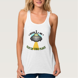 Camiseta Racerback Feixe de Nave Alienígena