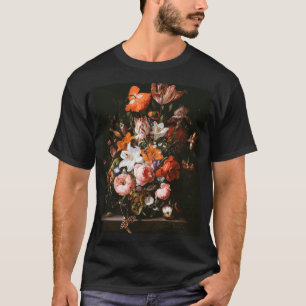 Camiseta Rachel Ruysch - flores em um vaso de vidro