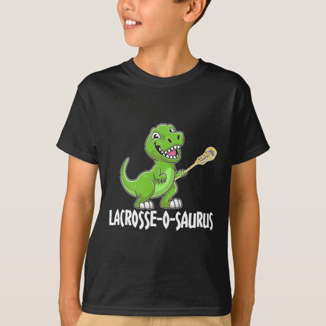 Camiseta Racket de Lacrosse T-rex Dino Lacrosse  (Frente)