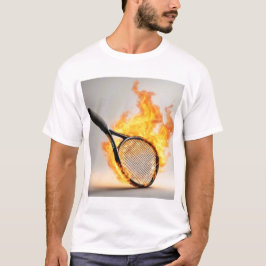 Camiseta Racket de Tênis com informações de fundo