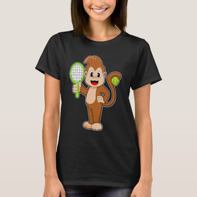 Camiseta Racket de Tênis de macaco (Frente)