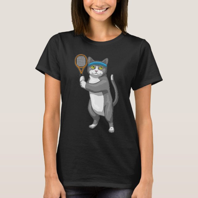 Camiseta Racket de Tênis de Tênis de Cat (Frente)