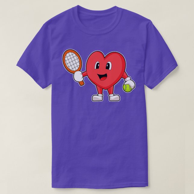 Camiseta Racket de Ténis do Coração (Frente do Design)
