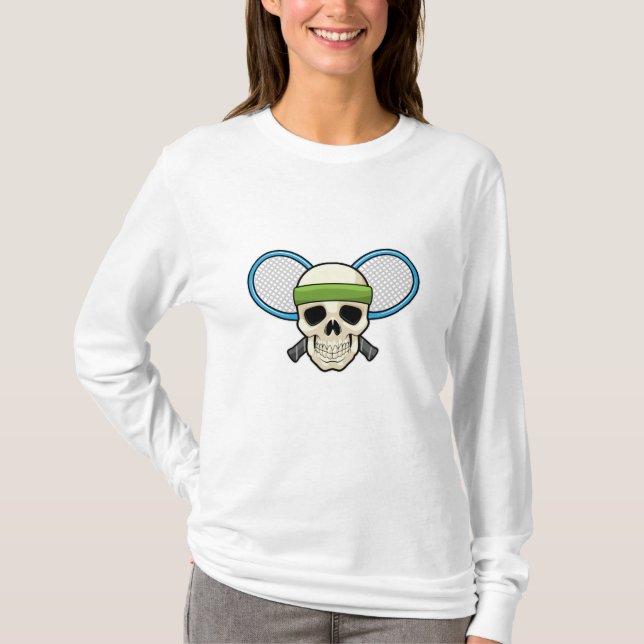 Camiseta Racket Tênis Tênis de crânio (Frente)