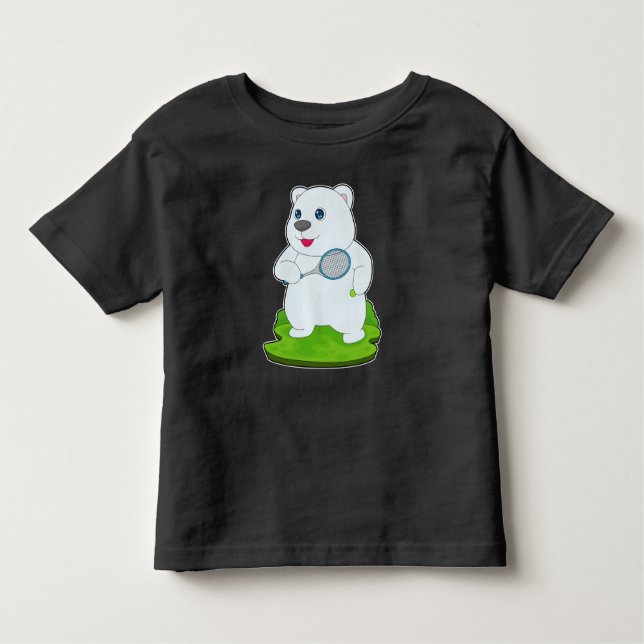 Camiseta Racket Tênis Tênis de urso polar (Frente)