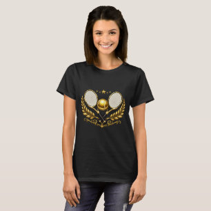Camiseta Rackets de Ténis Dourados Crista Real Campeão