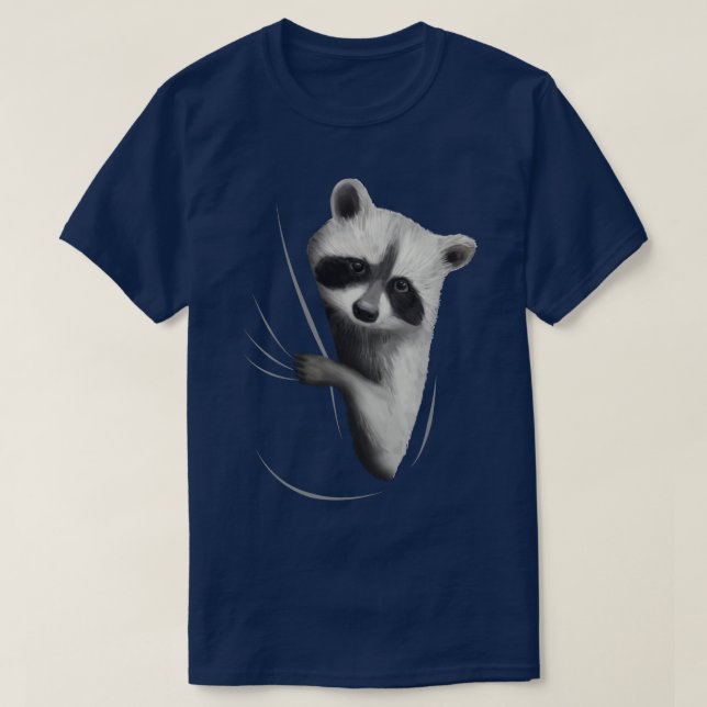 Camiseta Racoon Animal Vindo De Dentro (Frente do Design)