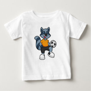 Camiseta Racoon com jogador de futebol