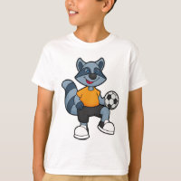 Racoon com jogador de futebol