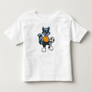 Camiseta Racoon com jogador de futebol