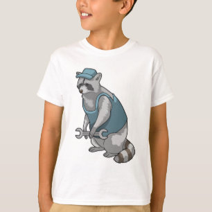 Camiseta Racoon como artesão de Wrench