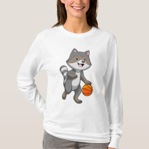 Camiseta Racoon como jogador de basquetebol