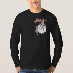 Camiseta Racoon Cute Racoon Pocke para Crianças Racoon 1