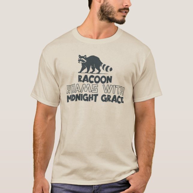 Camiseta Racoon Nature Nurture Debate Design (Frente)