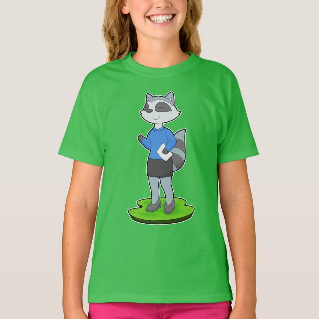 Camiseta Racoon Secretary Note (Frente)
