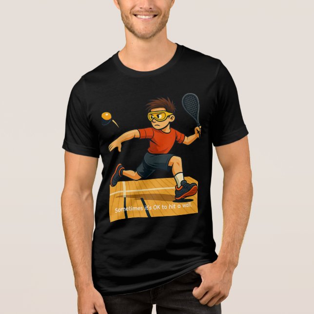 Camiseta Racquetball - It's ok to hit a wall (Frente)