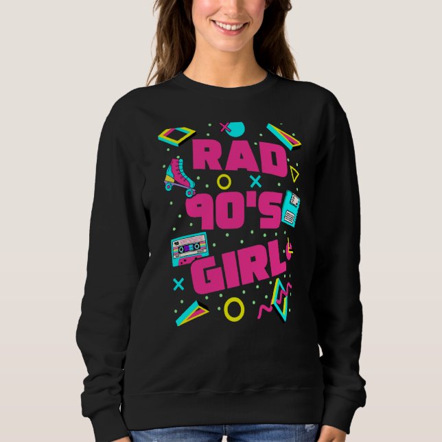 Camiseta Rad 90s Rapariga 90s Nostalgia Estética de Rad Ret (Frente)