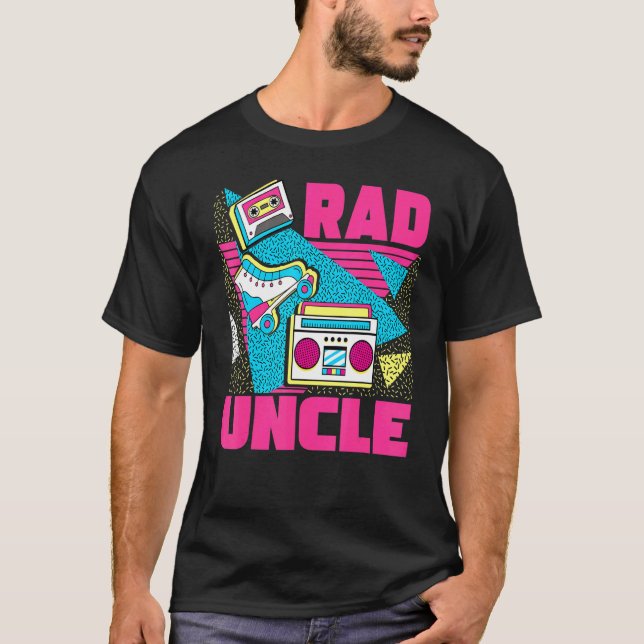 Camiseta Rad Uncle 90s Aesthetic Nostalgia 1990's Retro Unc (Frente)