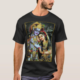 Camiseta Radha-Krishna: ॐ da meia-noite divino do amor